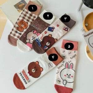 جوراب خرس دورنگ